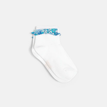 Girl bobby socks with Liberty bow