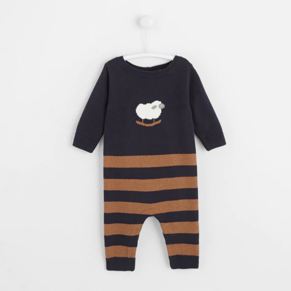 Baby boy knit onesie