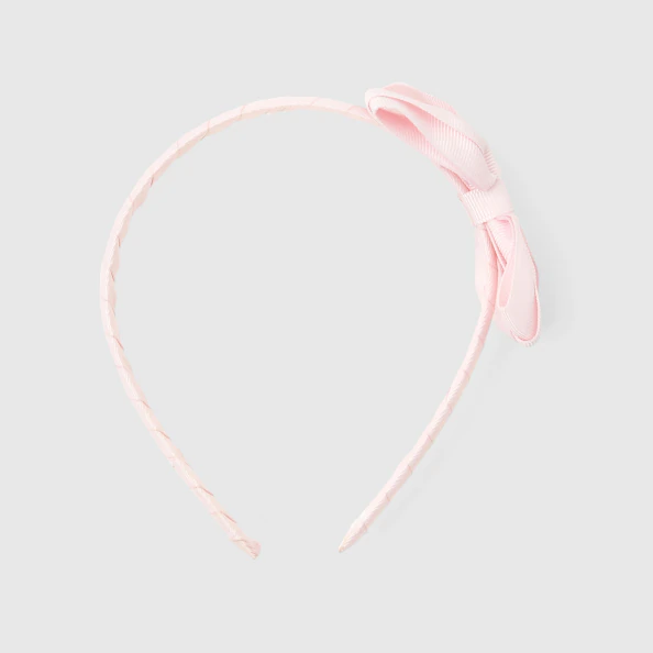 Girl headband with grosgrain bow