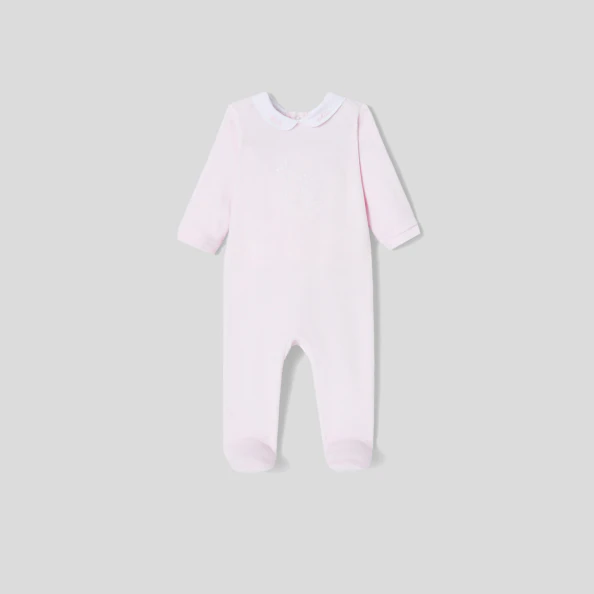 Baby girl pyjamas in velvet bouclette