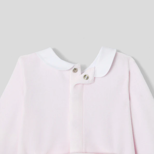 Baby girl pyjamas in velvet bouclette