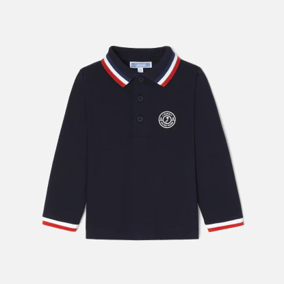 Baby boy long-sleeved polo shirt