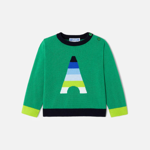 Baby boy Intarsia jumper Eiffel Tower 
