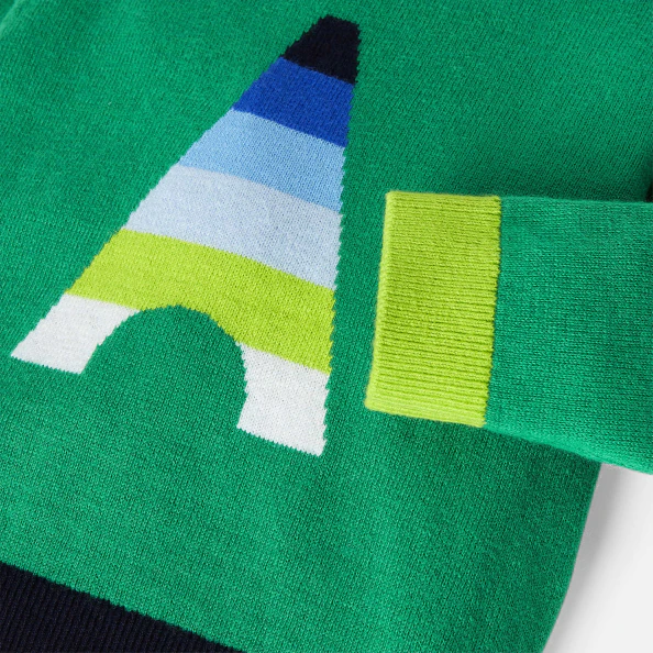 Baby boy Intarsia jumper Eiffel Tower 