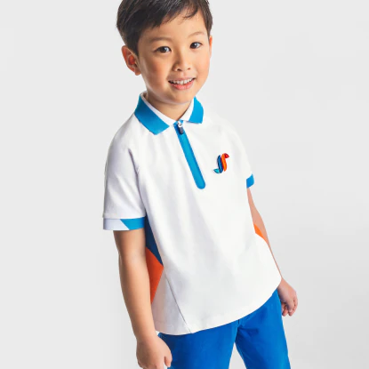 Boy polo shirt in cotton piqué
