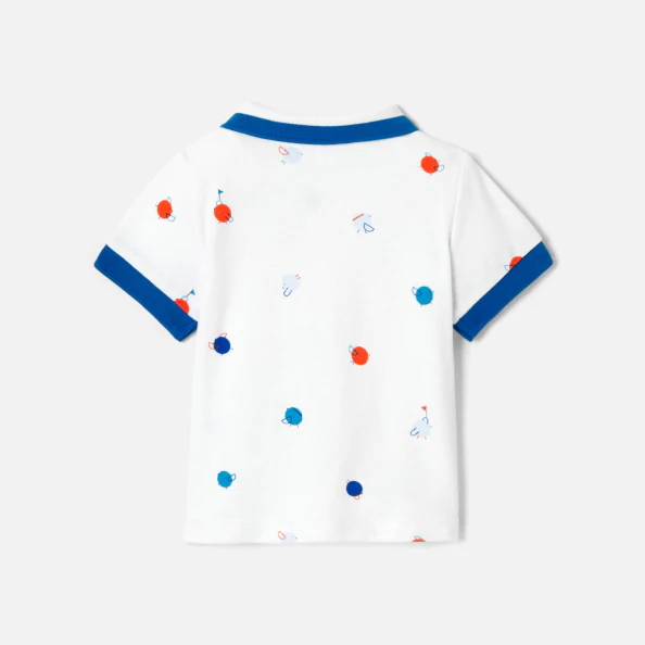 Baby boy polo shirt in cotton piqué