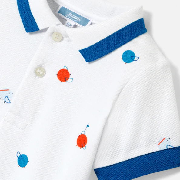 Baby boy polo shirt in cotton piqué