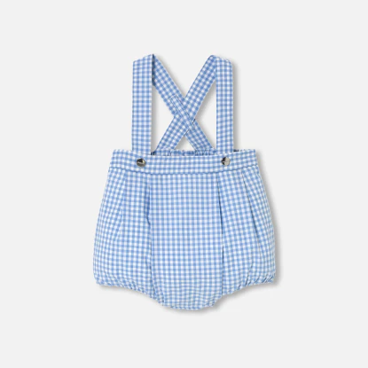 Baby boy bloomer in gingham