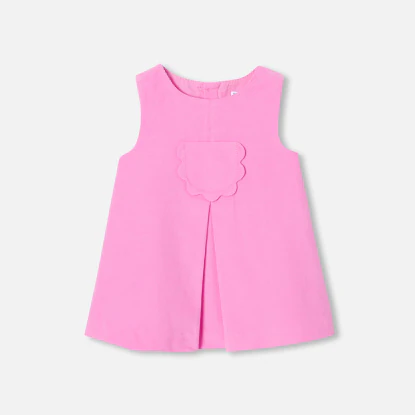 Baby girl velvet pinafore dress