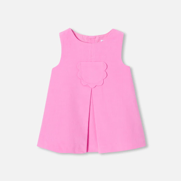 Baby girl velvet pinafore dress