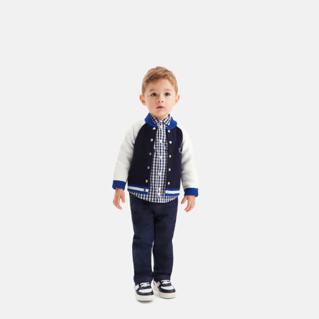 Baby boy Varsity style cardigan
