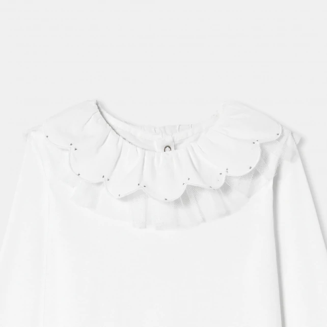 Girl T-shirt with a collar