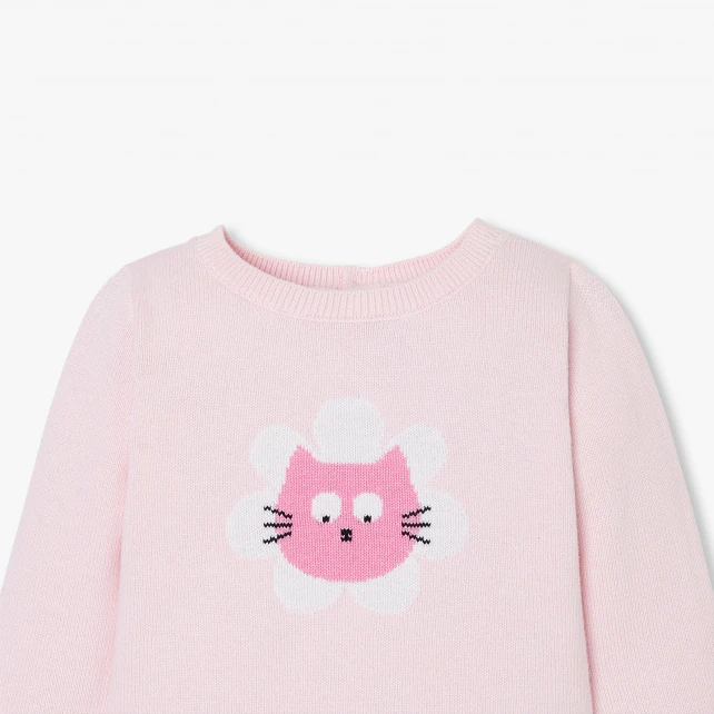 Baby girl intarsia jumper