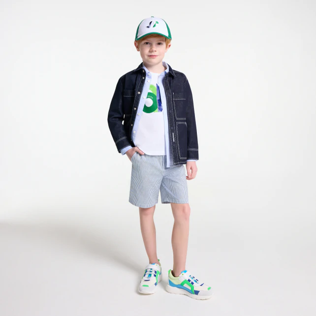 Boy striped Bermuda shorts