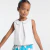 Girl top in honeycomb piqué
