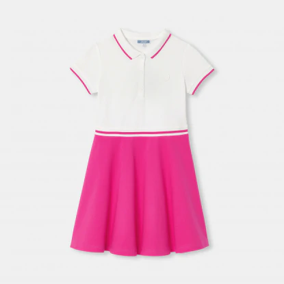 Girl dress in cotton piqué
