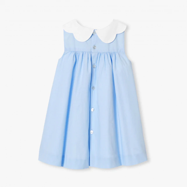 Baby girl dress in fil à fil