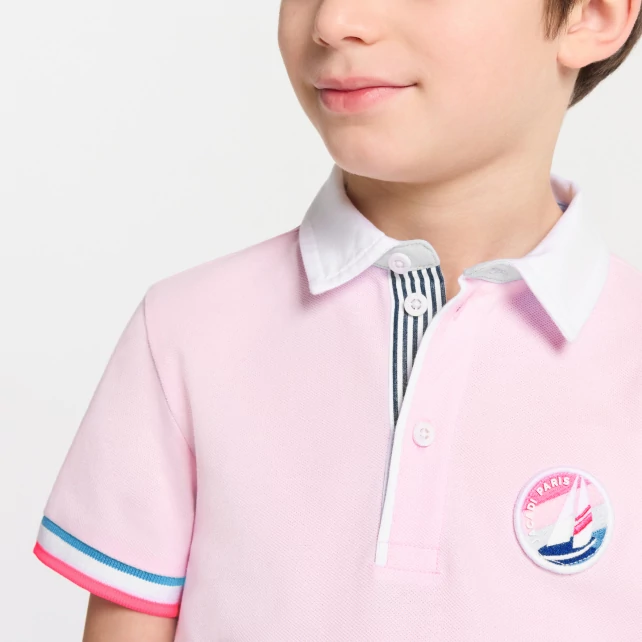 Boy polo shirt in cotton piqué
